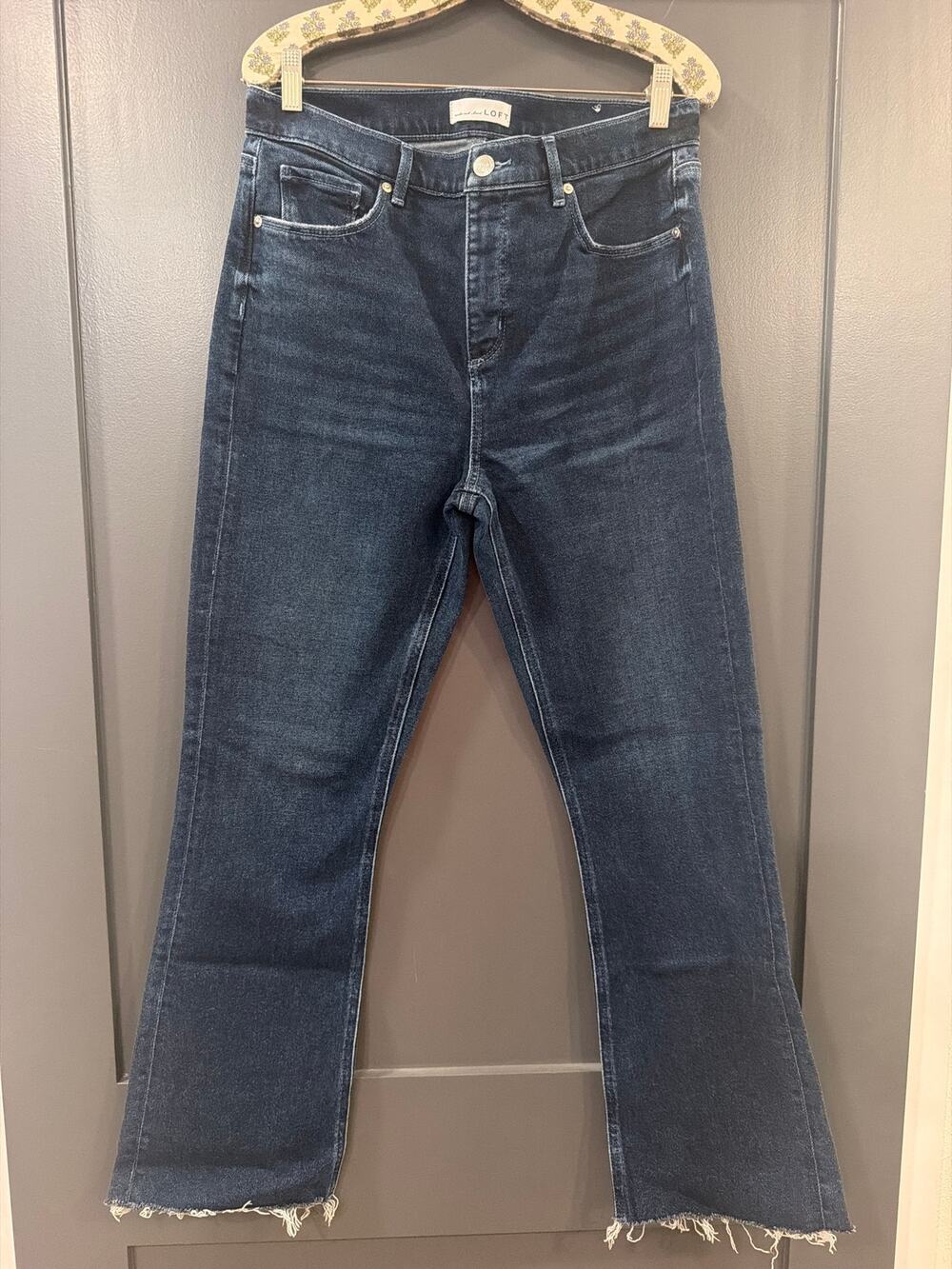 LOFT high-rise kick crop flare jeans